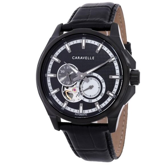 NWT Authentic Caravelle Dress Automatic Black Dial Men's Watch - Picture 1 of 3